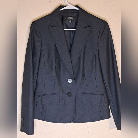 Kasper blue blazer suit jacket size 8 - Picture 1 of 6